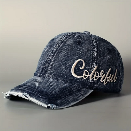 Colorful denim cap