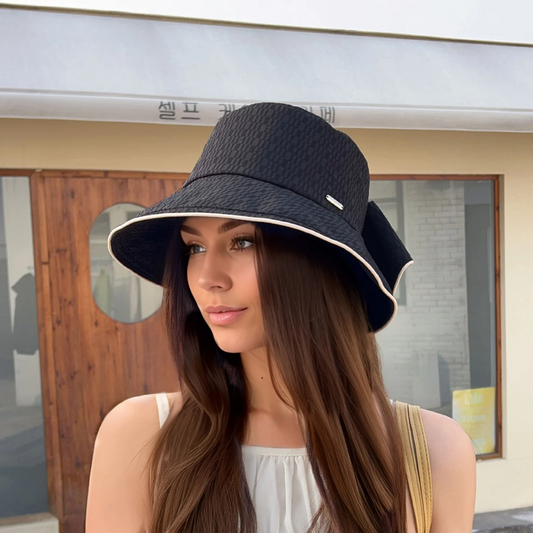 Bucket hat with bow