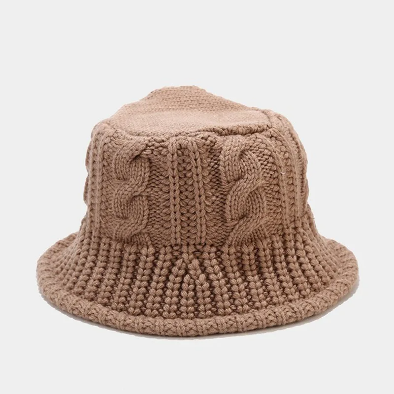 Sweater-effect wool fisherman's hat