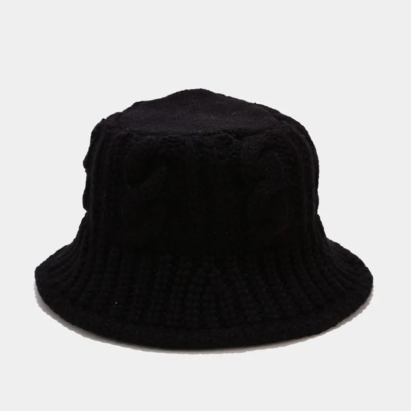 Sweater-effect wool fisherman's hat