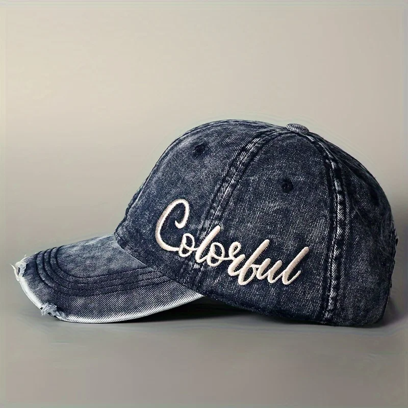 Colorful denim cap