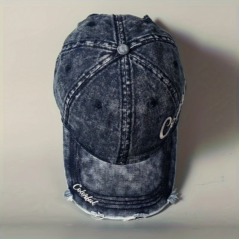 Colorful denim cap